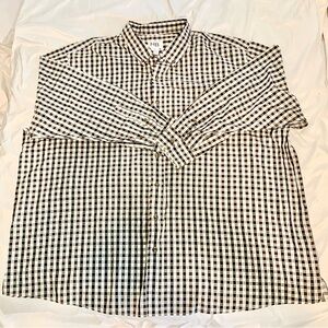 Harbor Bay Black and White Casual Button Down Shirt